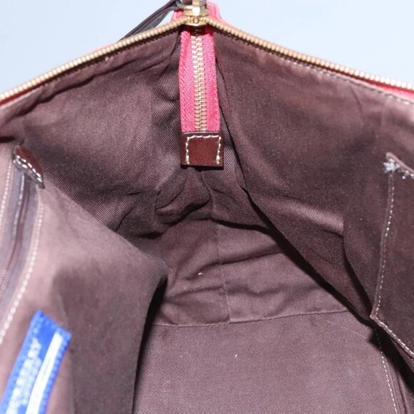 BURBERRY Blue Label Tote Bag Nylon Red Auth - Picture 14 of 16